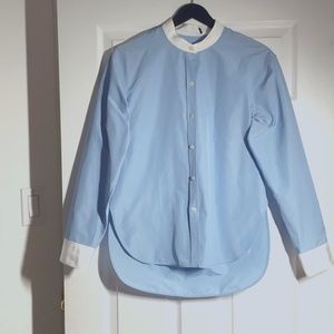 Theory Cocoon Shirt Bright French Blue